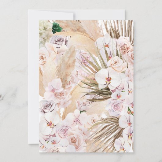 Pampas gras palmenblättrig orchid moderne rustikal (Rückseite)