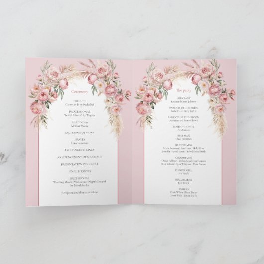 Pampas-Gras-Programm Programm (Innenseite)