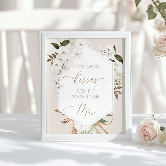 Pampas Gras Rate wie viele Küsse Poster