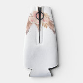 Pampas-Gras-Rosa-Blüten Boho-Junggeselinnen-Abschi Flaschenkühler (Rückseite)