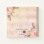 Pampas-Gras-Rosa-Blüten-Foto Notizblock (Rückseite)