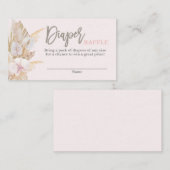 Pampas Gras rosa Windelwanne Begleitkarte (Vorne/Hinten)