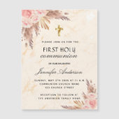 Pampas Gras Rose Erröten heilige Kommune Magneteinladung (Vorderseite)