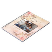 Pampas-Gras-Rose Foto-Rosa-Blumenmotive Notizblock (Linke Seite)