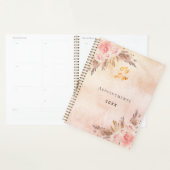 Pampas Gras Rose Gold Blume Business QR-Code Planer (Anzeige)