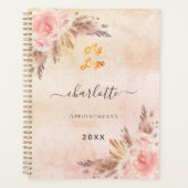 Pampas-Gras-Rose-Gold-Firmenlogo QR Planer (Vorderseite)