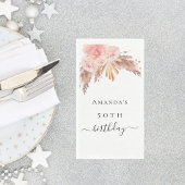 Pampas Gras Rose Goldblume Geburtstagsparty Serviette