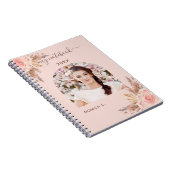 Pampas Gras Rose Goldblütenflora Foto Notizblock (Rechte Seite)