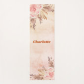 Pampas Gras Rose Goldblütenflorchen Yogamatte (Vorderseite)