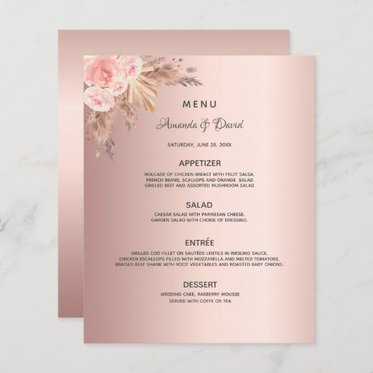 Pampas-Gras-Rose, goldfarben (Vorne/Hinten)