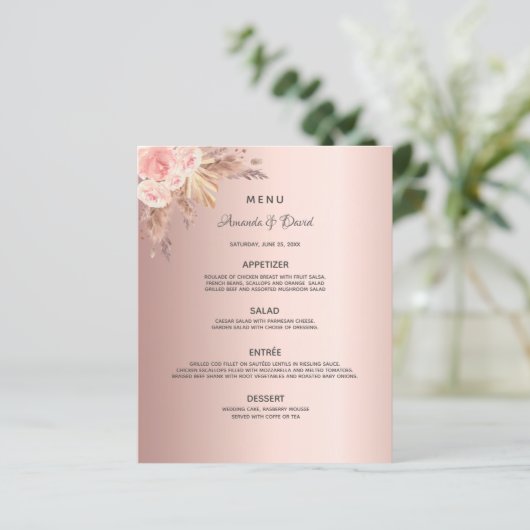 Pampas-Gras-Rose, goldfarben (Stehend Vorderseite)