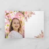 Pampas Gras Rose Goldflora Foto Bestätigung Dankeskarte (Innenseite)