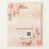 Pampas Gras Rose Goldfloralen Name 2023 Planer (Rückseite)