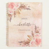 Pampas Gras Rose Goldfloralen Name 2025 Planer (Vorderseite)