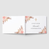 Pampas-Gras-Rose Goldmädchen Gästebuch (Voll)