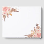 Pampas-Gras-Rose Goldmädchen Gästebuch (Rückseite)