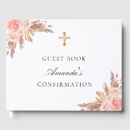Pampas-Gras-Rose Goldmädchen Gästebuch