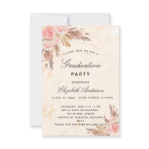 Pampas-Gras-Rose-Goldrot der Graduierungspartei