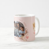 Pampas Gras Rose Rosa Blüten Foto Kaffeetasse (VorderseiteRechts)
