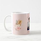Pampas Gras Rose Rosa Blüten Foto Kaffeetasse (Links)