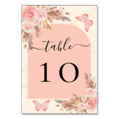 Pampas gras Rose Tischnummer (Rückseite)