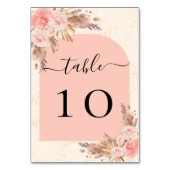 Pampas-Gras-Rose Tischnummer (Rückseite)