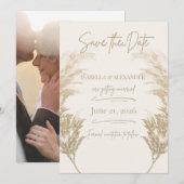 Pampas Gras Save the Date (Vorne/Hinten)