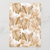 Pampas-Gras Save the Date, getrocknet, aus Goldled Einladung (Rückseite)