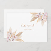 Pampas-Gras-Sonderkarte Einladung (Vorne/Hinten)