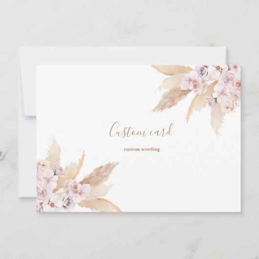 Pampas-Gras-Sonderkarte Einladung (Vorderseite)