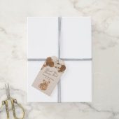 Pampas Gras Teddybär Geschenkanhänger (Mit Garn)