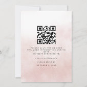 Pampas Gras Terrakotta Herbst QR Code Hochzeit Einladung (Rückseite)