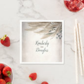 Pampas Gras und Grünzeug Boho-Hochzeit Serviette (Beispiel)