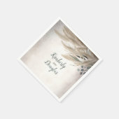 Pampas Gras und Grünzeug Boho-Hochzeit Serviette (Ecke)