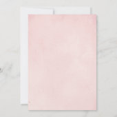 Pampas-Gras und Palm-weiches rosa Brautparty Einladung (Rückseite)