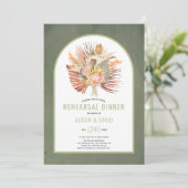 Pampas Gras und Palme Salbei Probe Einladung (Stehend Vorderseite)