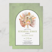 Pampas Gras und Palme Salbei Probe Einladung (Vorne/Hinten)