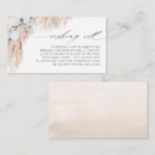 Pampas Gras und Weiße Orchideen wollen gut Visitenkarte (Vorne/Hinten)