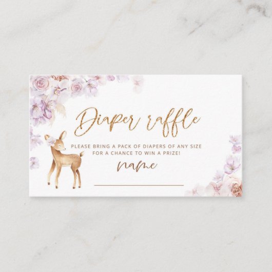 Pampas Gras Verlosungsschein für Hirsche Begleitkarte (Vorderseite)