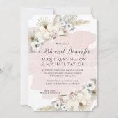 Pampas Gras Weiße Blüten Probe Abendessen Einladung (Vorderseite)