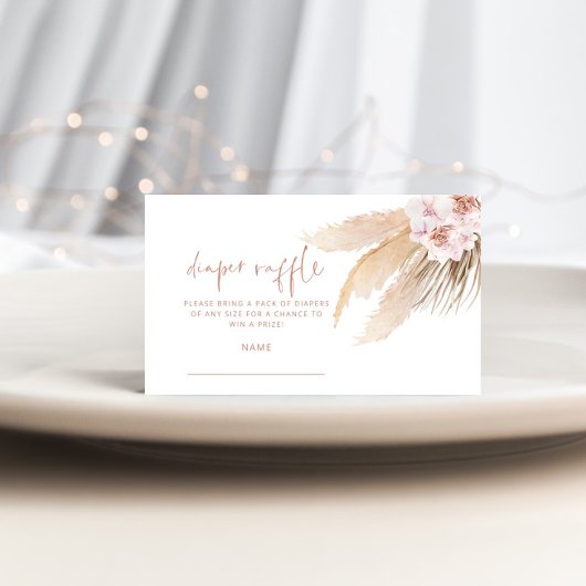 Pampas Gras-Windeln Verlosungskarte Begleitkarte