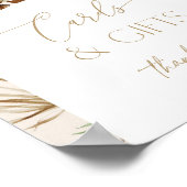 Pampas-Graskarten und Geschenke vom Strand Poster (Ecke)