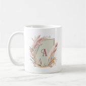 Pampas Grasrahmen mit Monogramm Tasse Geschenkidee (Links)