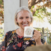 Pampas Grasrahmen mit Monogramm Tasse Geschenkidee