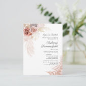 Pampas Grass Abschluss 2025 Einladungspostkarte (Stehend Vorderseite)