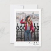 Pampas Grass Abschluss 2025 Foto Grad Party Einladung (Rückseite)