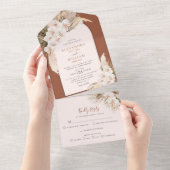 Pampas Grass All In One Einladung (Abreißen)