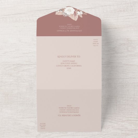 Pampas Grass All in One Wedite Invite UAWG All In One Einladung (Außenbereich)