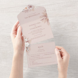 Pampas Grass All in One Wedite Invite UAWG Einladung
