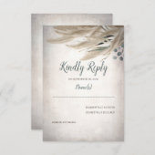 Pampas Grass and Greenerity Wedding RSVP (Vorne/Hinten)